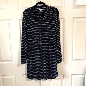 Gap women’s shirt dress M navy blue long sleeves